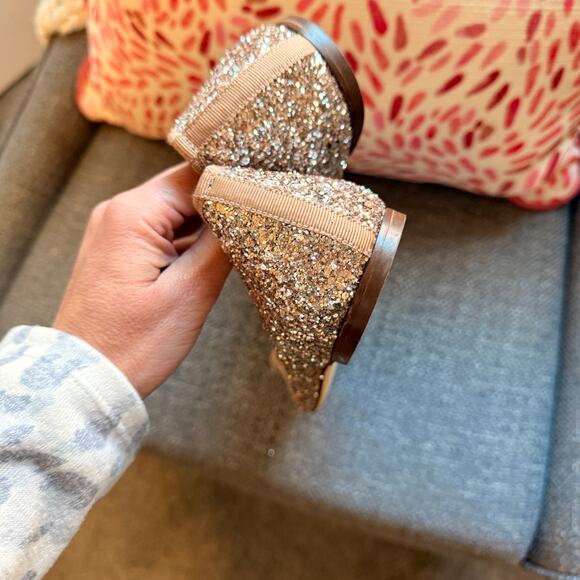 J. Crew Camille Ballet Flats in Glitter Gold Womens Size 9.5 - Picture 5 of 6